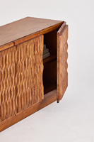 Armoire à grain vertical minimaliste marron de style campagnard français, adaptée au salon