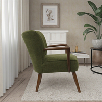 Canapé moderne de luxe en velours moelleux pour salon chaise de détente rembourrée en bois massif