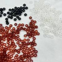 Anneau en forme de donut en calcédoine blanche, agate rouge et onyx, avec trou de 3 mm et anneau de 6 mm, pour bijoux, vêtements et accessoires