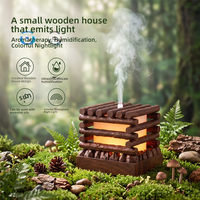 Humidificateur Modèle 2026 à Fort Débit de Brume, Design Cabane en Bois Créatif, Humidificateur d'Air de Bureau, Diffuseur d'Arômes, Taille Compacte