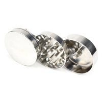 Vente en gros d'accessoires pour fumeurs Moulin à herbes haut de gamme Moulin à herbes luxueux, portable et personnalisé en acier inoxydable avec diamant