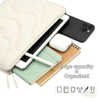 Housse de protection matelassée pour tablette de 11 pouces iPad Air M4/M3, iPad Pro M5/M4, iPad A16 avec clavier Magic, sacoche iPad douce et rembourrée