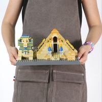 Ensemble de blocs de construction d'architecture égyptienne Pyramides de Gizeh Sphinx Modèle Jouet éducatif Enfant Créatif Plastique Échelle 1:1 OEM