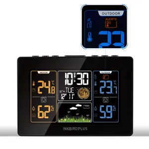バックライト付きInkbirdデジタル屋内温度計湿度計ウェザーステーション