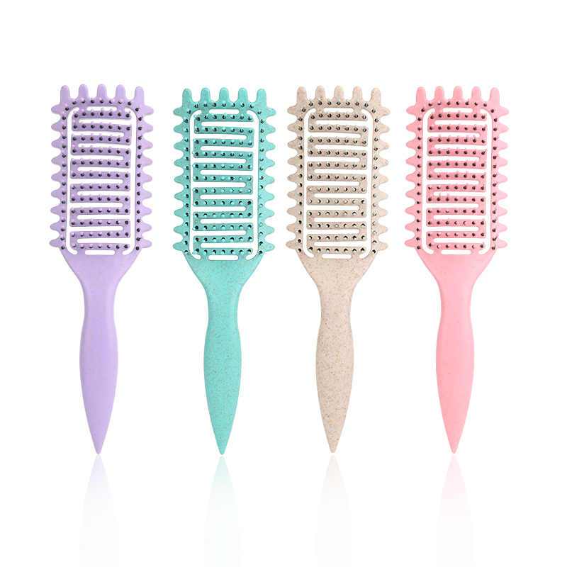 Hot Custom Logo Curly Hair Brush Defining Curl Brush Reduce Hair Pulling Hair Styling Tools