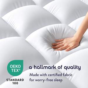 Tapis de matelas ferme de 4 pouces Tapis de matelas en mousse à mémoire de forme en gel pour caisse à œufs pleine grandeur Lit double - Product Image 3