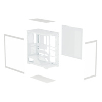 Nouveau boîtier d'ordinateur de jeu de taille moyenne avec panneau en verre trempé, châssis de style Full View, compatible avec les cartes mères EATX