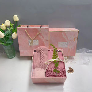 <span class=keywords><strong>2026</strong></span>年流行产品 情人节礼物 宾客赠品 独特婚礼手套和围巾冬季礼品套装 - Product Image 1