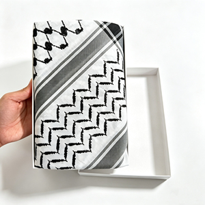 Wholesaler Adult Saudi Palestine Keffiyeh Black Shemagh Arab Premium <b>Wrap</b> Muslim Headwear <b>Head</b> Scarf for Men - Product Image 2