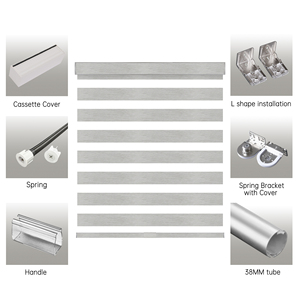 SAMADHI Cordless Zebra Blinds Dual Layer Day/Night Shades Zebra Blinds - Product Image 4