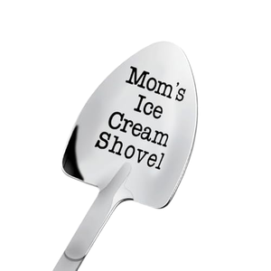 Mom's Ice Cream Shovel <b>Engraved</b> Metal Scoop <b>Tool</b> - Product Image 1