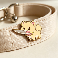Broche personnalisée chien Pomeranian en émail dur, motif dessin animé Kawaii, cadeau pour les amoureux des animaux, décoration de sac, épinglette