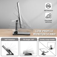 Support d'écran pliable réglable Wearson compatible VESA 75x75 100x100, support de bureau pour moniteur AIO et mini PC