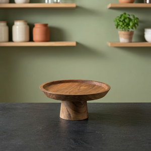 Base Redonda para Pastel de Madera de Acacia Ecológica Hecha a Mano con Diseño de Base Abovedada, Apta para Lavavajillas, para Bodas, Fiestas y Exhibición en Panaderías - Product Image 3
