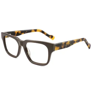 Hochwertige Anti-Blaue Brille Rahmen Brille Geschäftsmänner Damen Vintage-Optische Brille Rezept Kurzsichtigkeit
