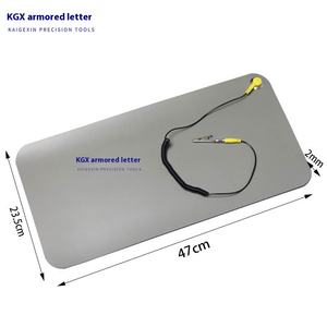 Alfombrilla de trabajo de goma antiestática resistente a altas temperaturas, pulsera de banda antideslizante, cable de tierra para reparación de computadoras, herramientas manuales DIY - Product Image 3