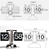 Auto Flip Digitaluhr betrieben Quarzuhr Home Decors Retro Flip Clock Flip Innen zahnrad betrieben