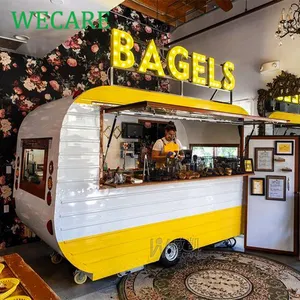 Wecare Mini Fast Food Truck Hotdog Carts Ice Cream Trailers Food Car Mobile Food Coffee Cart Hot Dog Cart
