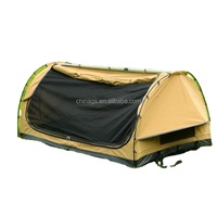 Tenda Camping Swag 4x4 Anti Air Oxford Lapis Tunggal Empat Musim Tahan Angin Rangka Aluminium 2 Orang Bentuk Oval 12kg