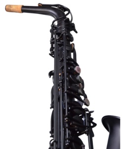 <span class=keywords><strong>Saxophone</strong></span> HUAYUN en laiton de précision, Eb <span class=keywords><strong>Alto</strong></span>, noir mat, boutons nacré noir, style <span class=keywords><strong>Selmer</strong></span> 54 touches, production en série pour le campus - Product Image 2