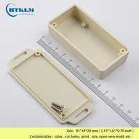 Kotak Sambungan Dinding untuk Pemasangan di Dinding, Kotak Plastik Elektrik, Kotak Plastik DIY untuk Elektronik, Kotak Speaker Kosong 81*41*20mm, Kotak ABS