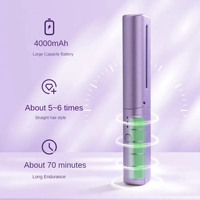 Rechargeable Mini Fer À Cheveux Ion Négatif Peigne Chaud Lisseur De Cheveux Portable Sans Fil Sans Fil Lisseur De Cheveux