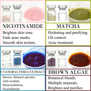 Kit de Microneedling Bio con Espículas de Esponja al 50% OEM, Niacinamida, Espículas de Spongilla, Polvo Exfoliante de Algas Rojas y Azules, Ampolla Exfoliante de Algas - Product Image 2