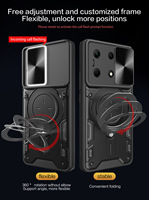 Armor Slide Camera Protect Funda pour Infinix Note 50S 5G Case Magnetic Ring Stand Cover pour Infinix Note 40X 5G 50 Pro Plus 5g