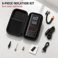 Pompe à air portable intelligente Tpson OEM ODM disponible, 6000 mAh, gonfleur de pneus, écran LCD, arrêt automatique, lumière d'urgence, batterie externe, 160 PSI max