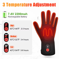 Gants de Ski Chauffants Électriques Personnalisés, Imperméables, Thermiques d'Hiver à Batterie Rechargeable, avec Écran Tactile, pour le Sport Automobile et Autres Activités