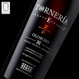Sherry OLOROSO TORNERIA fabriqué en Espagne, 500 ml, apéritif, 100 % Palomino Fino, vieilli 50 ans en fût de chêne, vin de Sherry espagnol - Product Image 3