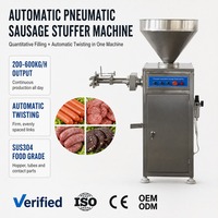 Machine à farcir les saucisses facile à nettoyer, en acier inoxydable SUS304, pneumatique, avec fonction de torsion quantitative, certifiée CE, démontable, faible entretien