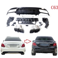 Nouveau kit de diffuseur arrière style AMG C63 pour Benz W205 2014-2021 Facelift Classe C, fixation par boulons, ajustement OEM 100% compatible