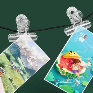 Fournitures scolaires : Lot de 12 pinces à clip en plastique transparent de 2 pouces pour emballages alimentaires et photos, vente en gros en vrac - Product Image 3