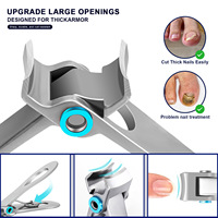 Nuevo Kit de Pedicura de Acero Inoxidable de 7 Piezas, Cortaúñas para Uñas Encarnadas, Juego de Cortaúñas Giratorio de 360 Grados, Venta al por Mayor