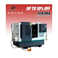 Tour à lit incliné CNC TCK36A de haute précision, certifié CE ISO9001, pour le travail des métaux