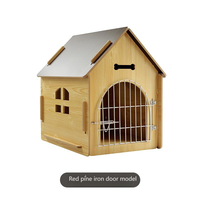 Nouvelle Cabane pour Chien en Bois Massif Démontable Écologique et Durable avec Fenêtre à Boutons Pression pour Petites Races d'Intérieur - Vente en Gros