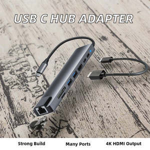 <strong>USB</strong> 3.0 5-8 SD Card for HDMI 2.0 <strong>USB</strong> Hub Type C USB3.0+USB2.0+HD+PD+RJ45 <strong>USB</strong> C Docking Station High-Speed <strong>Data</strong> <strong>Transfer</strong> Stock - Product Image 2