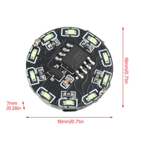 1x16 Modes LED Interrupteur de Lumière Magnétique Contrôle par Induction Magnétique Lampe à Induction Magnétique Sans Fil DIY