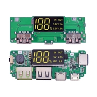 Module de charge pour batterie lithium 18650 avec double port USB 5V 2.4A Micro/Type-C et LED, pour batterie externe
