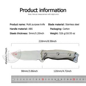 Navaja de Bolsillo de Acero Inoxidable de Alta Calidad para Supervivencia al Aire Libre, Mango G10, Funda, Hoja Fija de Plástico, Punta de Gota, Caza, OEM - Product Image 6