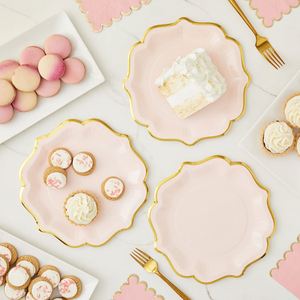 Modern 9-Inch Foil Disposable Paper <b>Plate</b> Pack for Weddings and Holidays Hot Selling Party Tableware & Decorations - Product Image 5