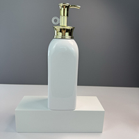Emballage cosmétique en gros, 300 ml, 500 ml, 700 ml, bouteille d'huile capillaire en plastique PET blanche personnalisée, bouteille de shampooing