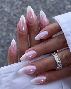 2025 Almendra usable Decoración de perlas simples Diamantes de imitación franceses Arte de <span class=keywords><strong>uñas</strong></span> acrílico simple Prensa en <span class=keywords><strong>uñas</strong></span> para regalo de niña - Product Image 6