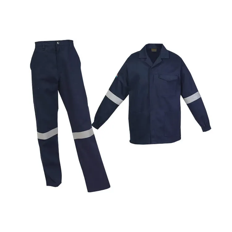 Vêtements ignifuges 100% coton Fr vêtements de travail réfléchissants haute visibilité costumes combinaison uniforme de travail industriel résistant aux flammes