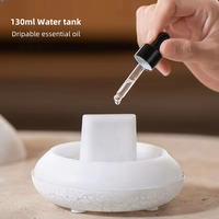 Diffuseur d'huiles essentielles de flamme 130ml USB ultrasons brume fraîche LED 3D effet de flamme de feu Portable 1 an de garantie diffuseur d'arôme