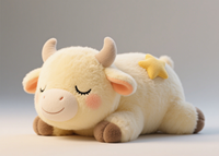 OEM dessin animé personnalisé vache mignonne Highland vache en peluche jouet pour enfants compagnon couette poupée cadeau de vacances pour petite amie