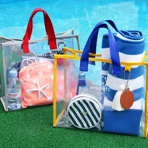 Koreaanse Stijl Transparant Pvc Handtas Zwemmen Zak Draagbare Mode Strandtas