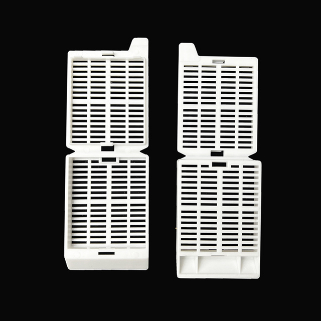 Laboratory White Color Round Hole PP Plastic Histopathology Use Tissue Cassette Storage Embedding Cassette