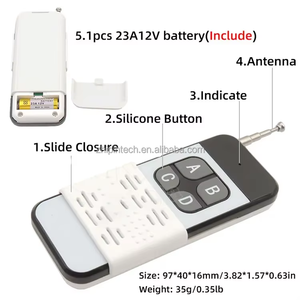 <span class=keywords><strong>Telecomando</strong></span> RF 433MHz ad Alta Potenza e Lunga Distanza con Codice di Apprendimento EV1527 <span class=keywords><strong>per</strong></span> Elettronica, Porte/Cancelletti/Allarmi <span class=keywords><strong>Auto</strong></span> - Product Image 3